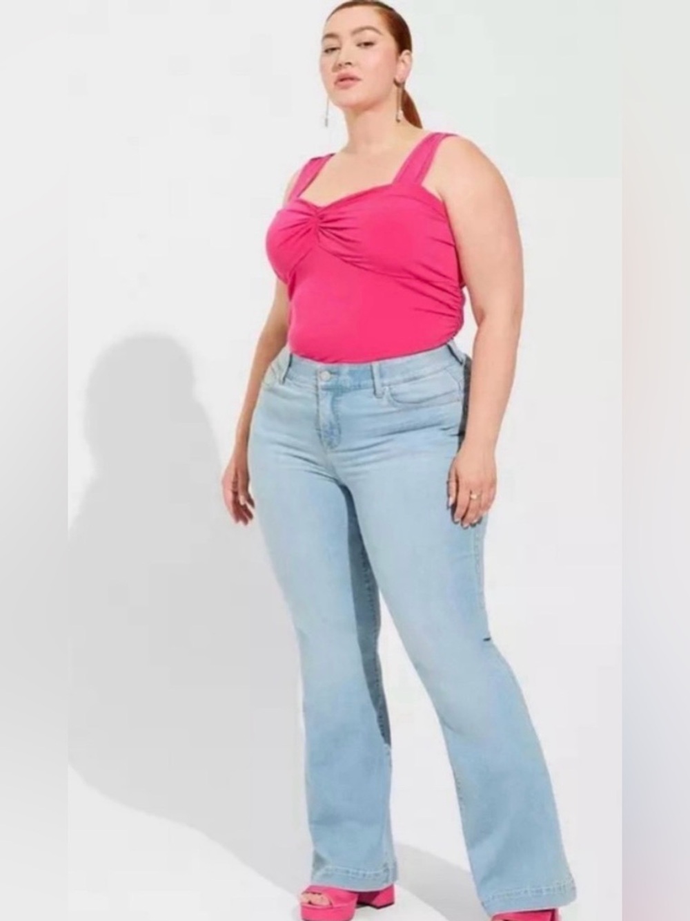 Torrid Studio Knit Twist Top Size 2X Pink New